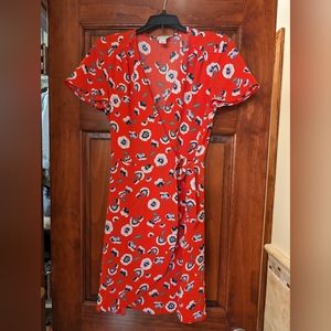 J Crew floral wrap dress